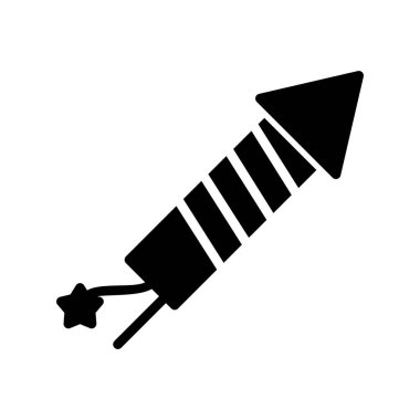 Havai fişek simgesi, modern vektör illüstrasyon tasarımı