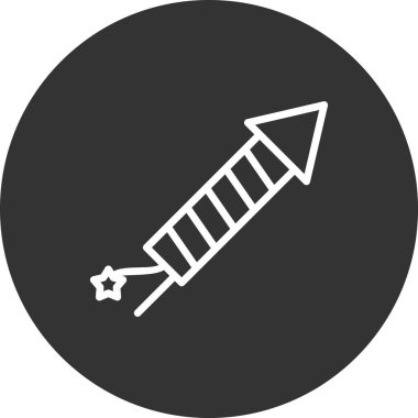 Havai fişek simgesi, modern vektör illüstrasyon tasarımı