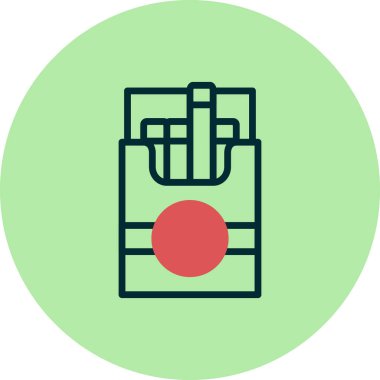 Paket basit simgesi, vektör illüstrasyonunu cigerate