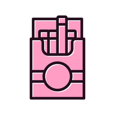 Cigerate Pack simgesinin vektör illüstrasyonu