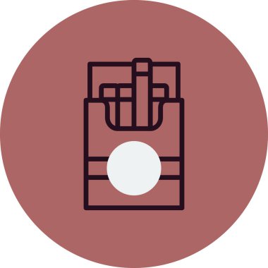 Cigerate Pack simgesinin vektör illüstrasyonu