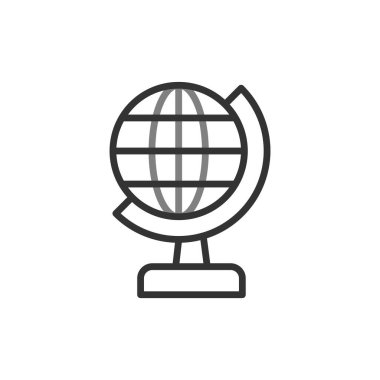 dünya çizgisi simgesi, vektör illüstrasyonu