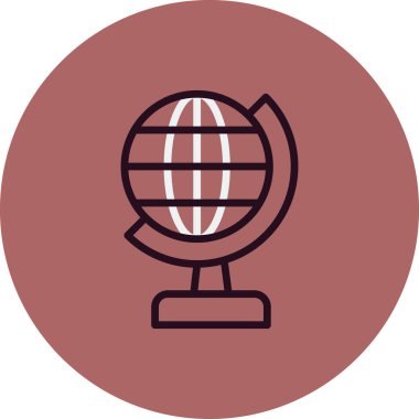 dünya çizgisi simgesi, vektör illüstrasyonu