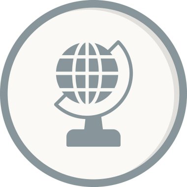 dünya çizgisi simgesi, vektör illüstrasyonu