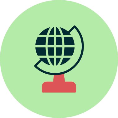 dünya çizgisi simgesi, vektör illüstrasyonu