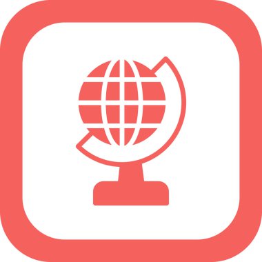 dünya çizgisi simgesi, vektör illüstrasyonu