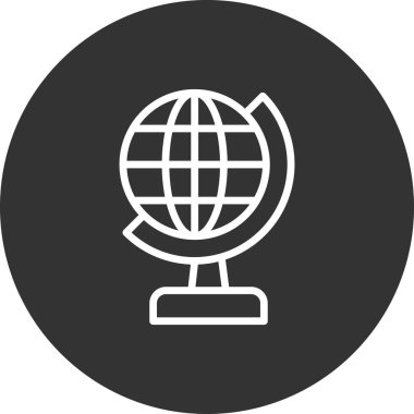 dünya çizgisi simgesi, vektör illüstrasyonu