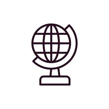 dünya çizgisi simgesi, vektör illüstrasyonu