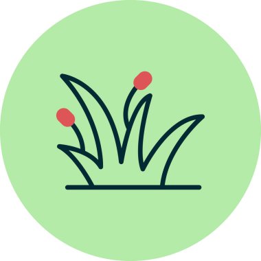 Çim simgesinin vektör illüstrasyonu