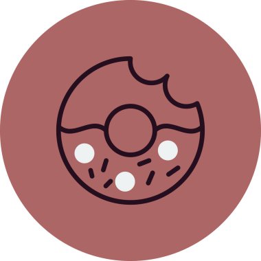 donut simgesi vektör illüstrasyonu 