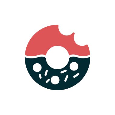 donut simgesi vektör illüstrasyonu 