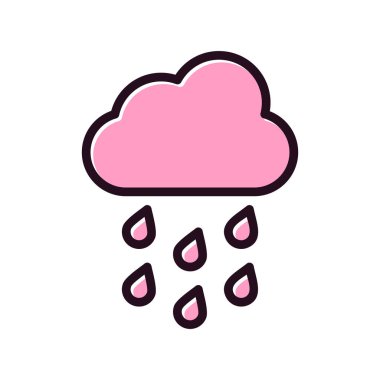 yağmur bulutu ikonu vektör illüstrasyon tasarımı