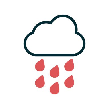 yağmur bulutu ikonu vektör illüstrasyon tasarımı