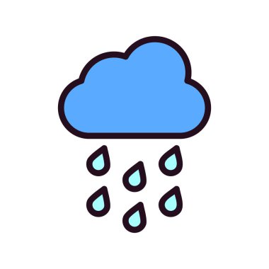 yağmur bulutu ikonu vektör illüstrasyon tasarımı