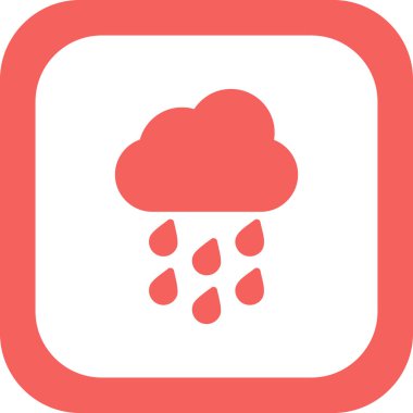 yağmur bulutu ikonu vektör illüstrasyon tasarımı