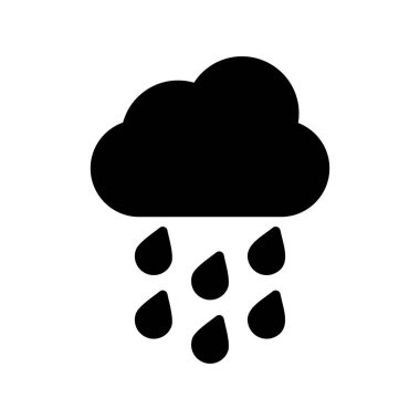 yağmur bulutu ikonu vektör illüstrasyon tasarımı