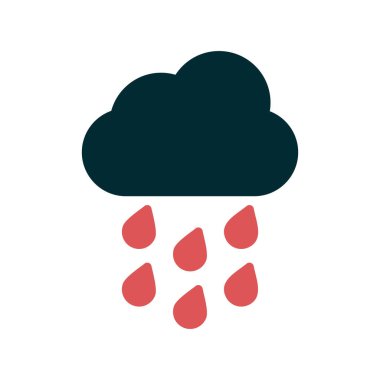 yağmur bulutu ikonu vektör illüstrasyon tasarımı