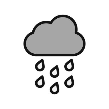 yağmur bulutu ikonu vektör illüstrasyon tasarımı