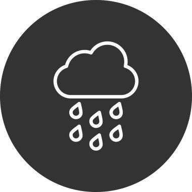 yağmur bulutu ikonu vektör illüstrasyon tasarımı