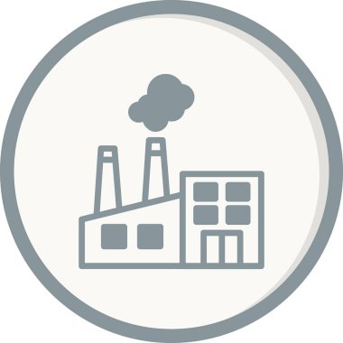 Fabrika binası simgesi, vektör illüstrasyonu