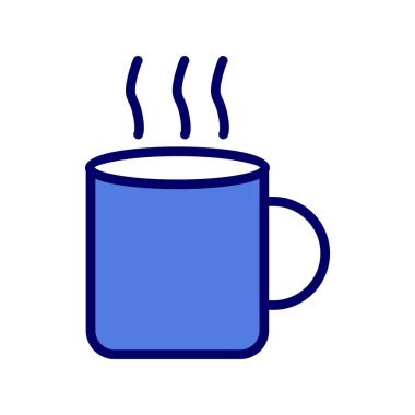 Kahve fincanı ikon vektörü. İnce çizgi işareti. izole resim