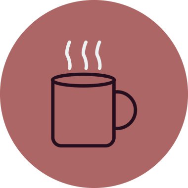 Kahve fincanı ikon vektörü. İnce çizgi işareti. izole resim