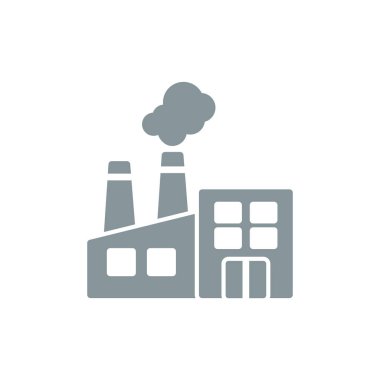 Fabrika binası simgesi, vektör illüstrasyonu