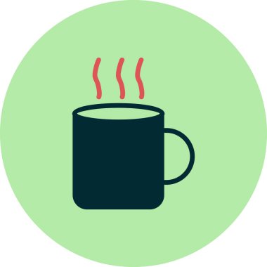 Kahve fincanı ikon vektörü. İnce çizgi işareti. izole resim