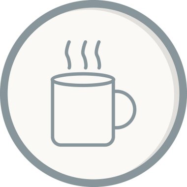 Kahve fincanı ikon vektörü. İnce çizgi işareti. izole resim