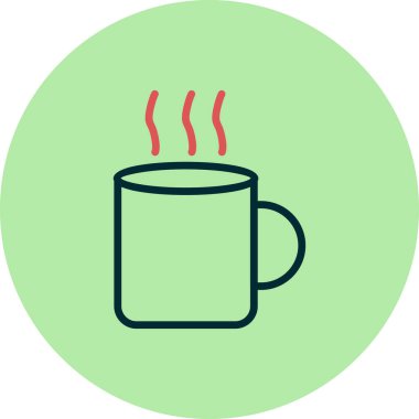 Kahve fincanı ikon vektörü. İnce çizgi işareti. izole resim