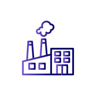 Fabrika binası simgesi, vektör illüstrasyonu