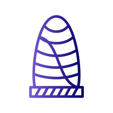 Gherkin ticari gökdelen, web simgesi basit illüstrasyon