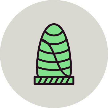 Gherkin ticari gökdelen, web simgesi basit illüstrasyon