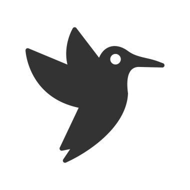 Sinek kuşu. Web simgesi basit illüstrasyon