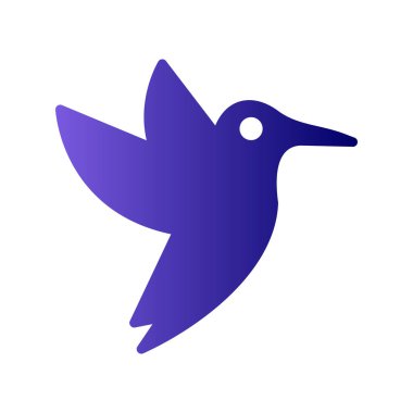 Sinek kuşu. Web simgesi basit illüstrasyon