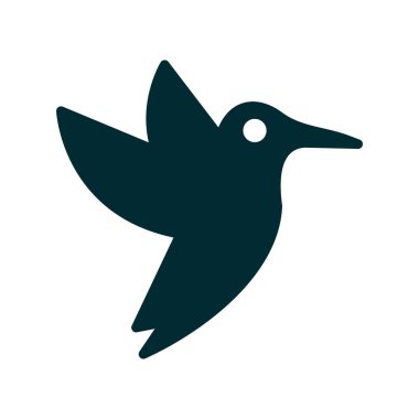 Sinek kuşu. Web simgesi basit illüstrasyon