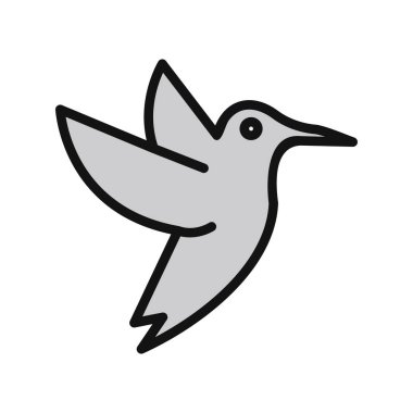 Sinek kuşu. Web simgesi basit illüstrasyon