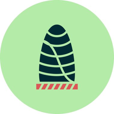 Gherkin ticari gökdelen, web simgesi basit illüstrasyon