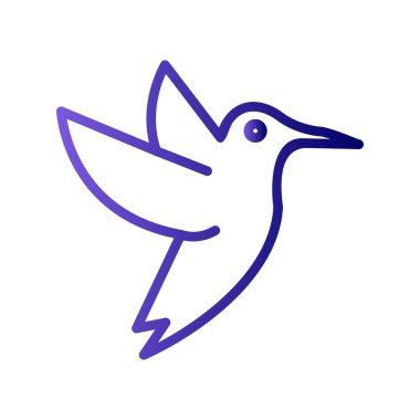 Sinek kuşu. Web simgesi basit illüstrasyon