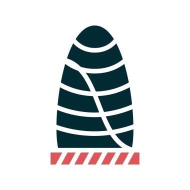 Gherkin ticari gökdelen, web simgesi basit illüstrasyon