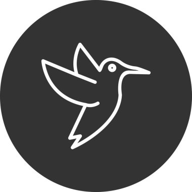 Sinek kuşu. Web simgesi basit illüstrasyon