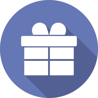 Hediye kutusu simgesi. vektör illüstrasyonu.