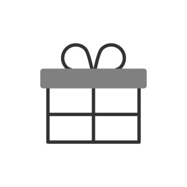 Hediye kutusu simgesi. vektör illüstrasyonu.