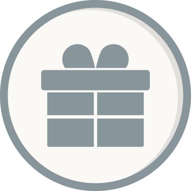 Hediye kutusu simgesi. vektör illüstrasyonu.