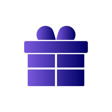 Hediye kutusu simgesi. vektör illüstrasyonu.