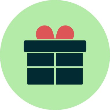 Hediye kutusu simgesi. vektör illüstrasyonu.