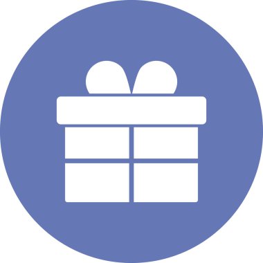 Hediye kutusu simgesi. vektör illüstrasyonu.