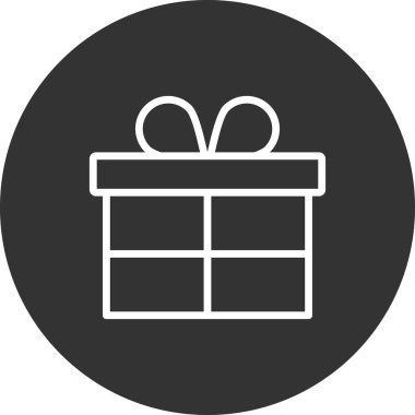 Hediye kutusu simgesi. vektör illüstrasyonu.