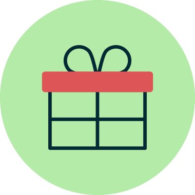 Hediye kutusu simgesi. vektör illüstrasyonu.