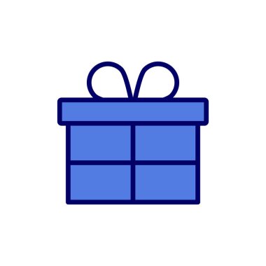 Hediye kutusu simgesi. vektör illüstrasyonu.